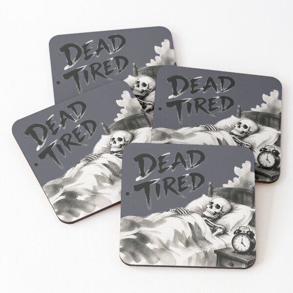 Item preview, Dead Tired Funny Halloween Skeleton Sleep Humor Spooky Season Design designed and sold by ManggaeJM.