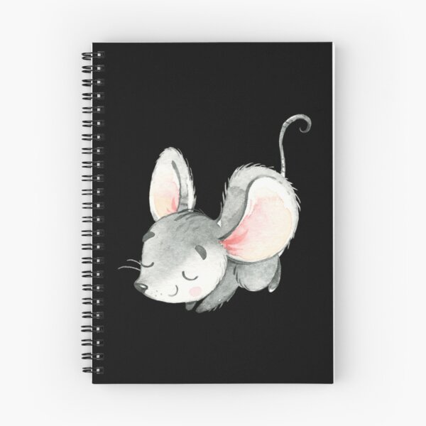 Item preview, A Little Grey Mouse Spiral Notebook designed and sold by shopnga.