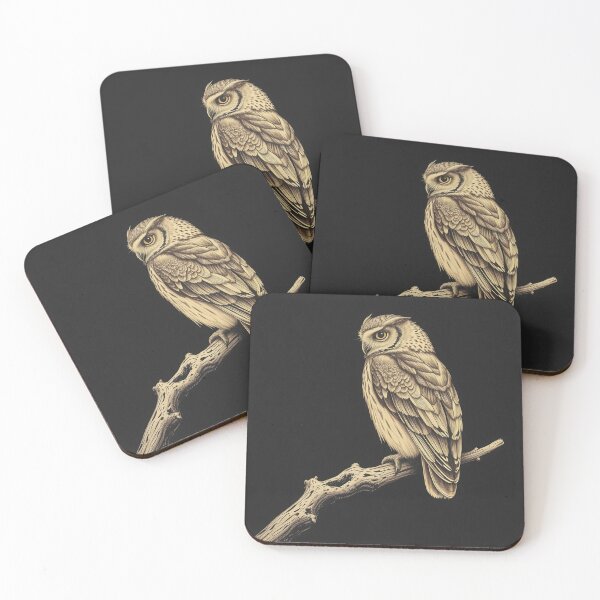 Item preview, Owl Vintage Engraving, Dark Academia Halloween Art designed and sold by GildedFolio.