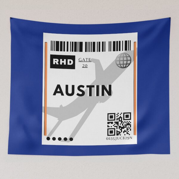 Item preview, Austin ticket design Sticker designed and sold by shopnga.