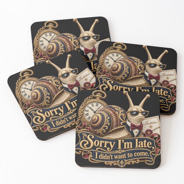Item preview, Funny Late Snail Quote – Sorry I’m Late, I Didn’t Want to Come designed and sold by Emoji Emblems.