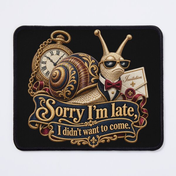 Item preview, Funny Late Snail Quote – Sorry I’m Late, I Didn’t Want to Come designed and sold by Emoji Emblems.