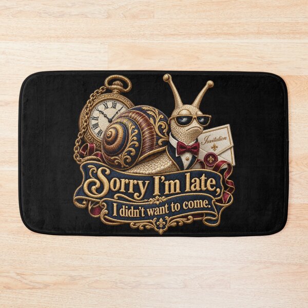 Item preview, Funny Late Snail Quote – Sorry I’m Late, I Didn’t Want to Come designed and sold by Emoji Emblems.