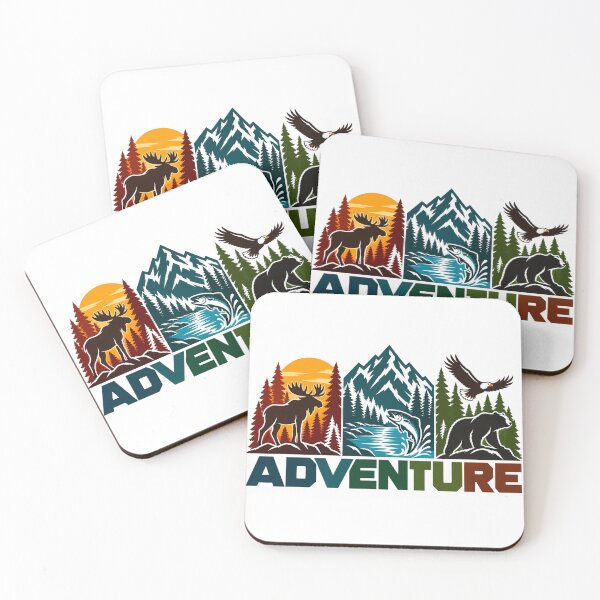 Item preview, Adventure Retro Wilderness Nature Wildlife Mountains designed and sold by BakersTees.