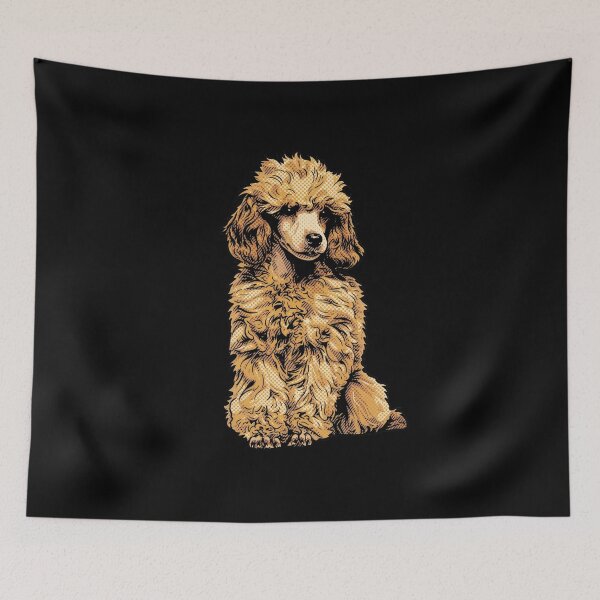Item preview, Retro Comic Halftone Poodle Dog Graphic Art designed and sold by Terry Bain.