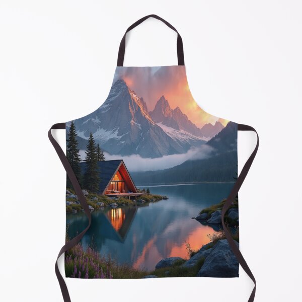 Item preview, Lakeside Retreat - Cabin Beneath the Peaks designed and sold by nhk999.
