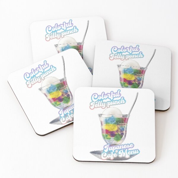 Item preview, Colorful Jelly Punch Japanese Cafe Menu Retro Dessert designed and sold by LOVEARTDESIGN.