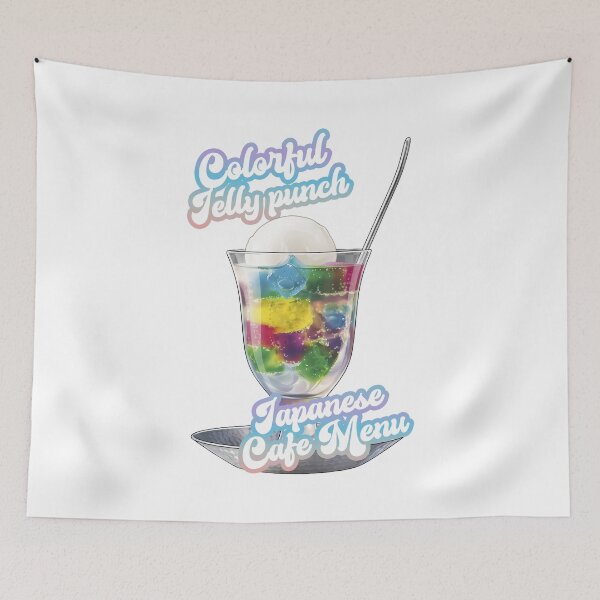 Item preview, Colorful Jelly Punch Japanese Cafe Menu Retro Dessert designed and sold by LOVEARTDESIGN.