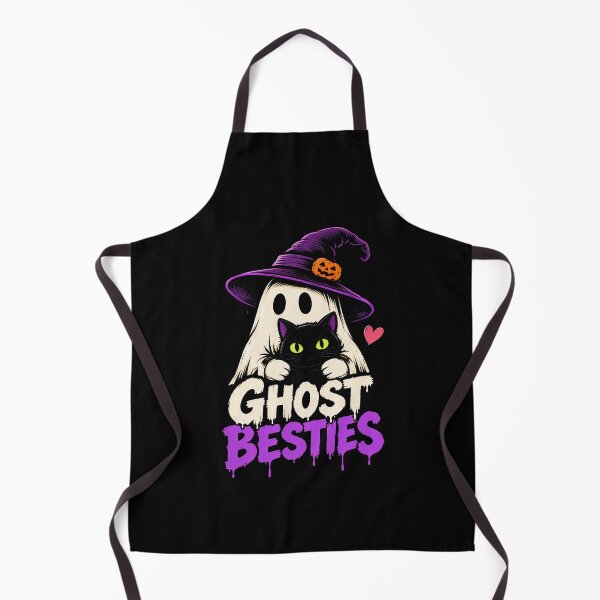 Item preview, Cute Ghost Dark Feline Besties Halloween Witch designed and sold by markymaarty.