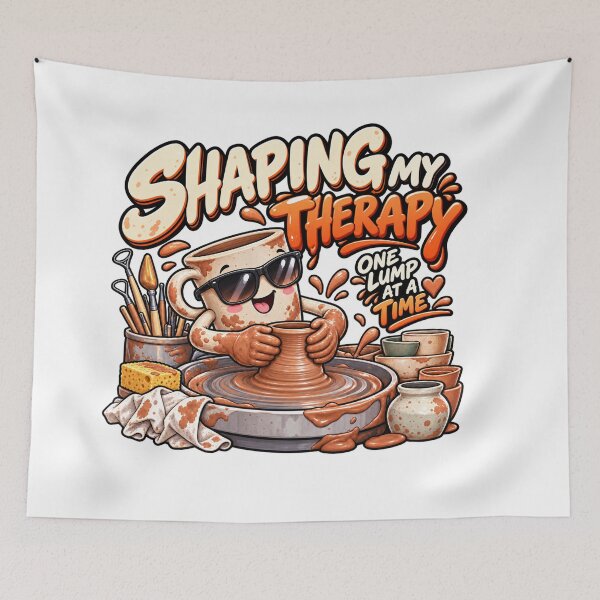 Item preview, Funny Pottery Lover - Shaping My Therapy, One Lump at a Time designed and sold by Benyacine.