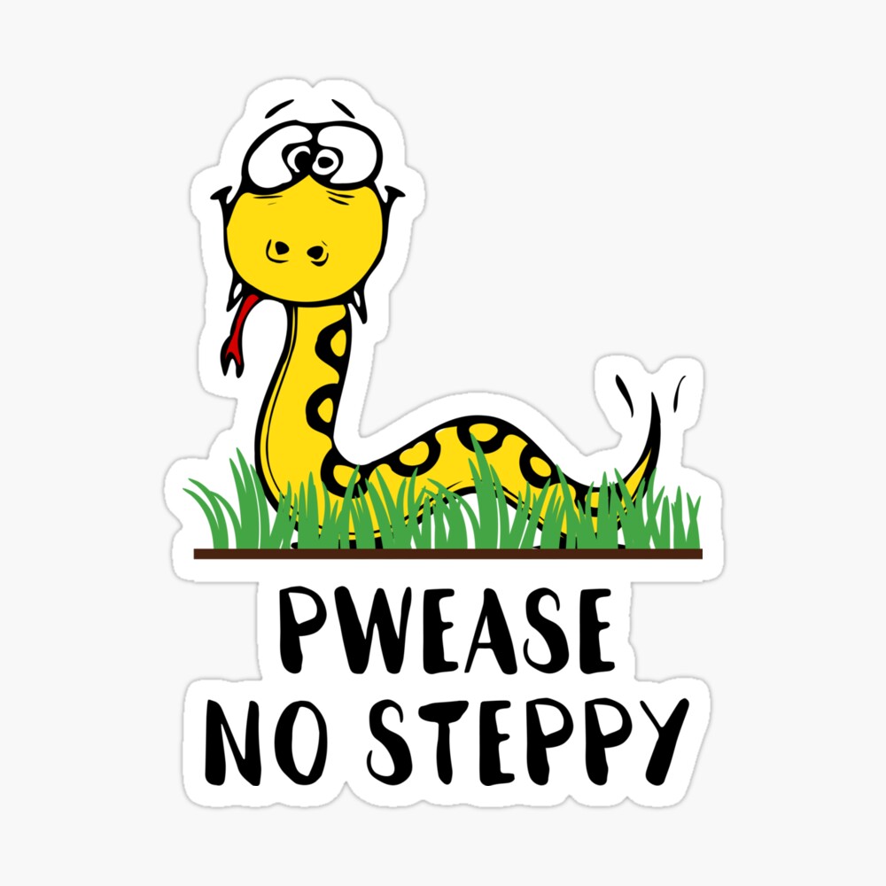 Pwease No Steppy No Step On Snek Laptop Skin By Sqwear Redbubble