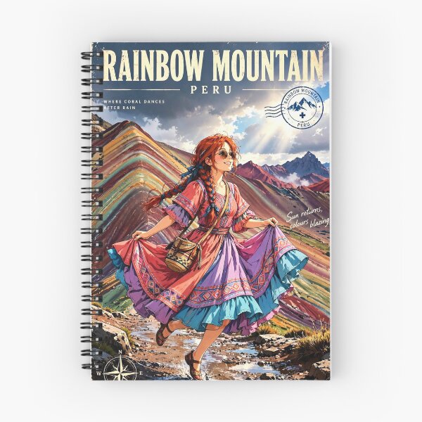 Item preview, Peru — Rainbow Mountain — A Colourful Adventure Above the Clouds of the Andes designed and sold by DibujandoPorfa.