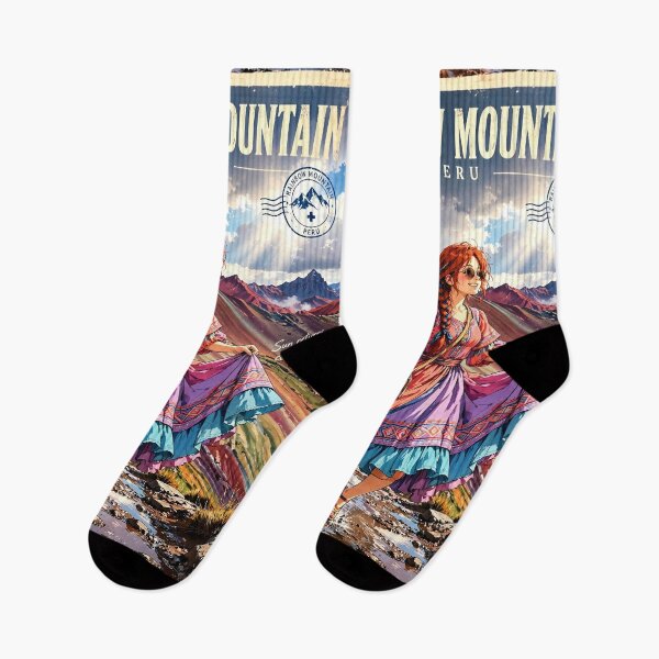 Item preview, Peru — Rainbow Mountain — A Colourful Adventure Above the Clouds of the Andes designed and sold by DibujandoPorfa.