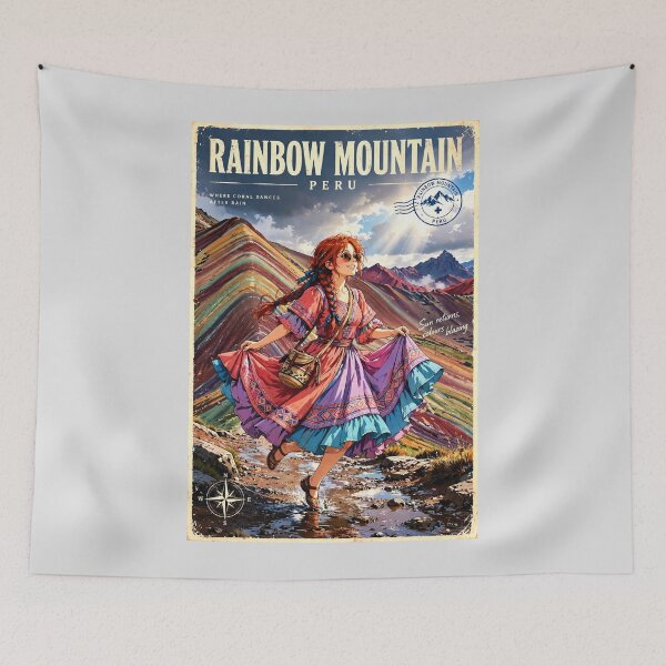 Item preview, Peru — Rainbow Mountain — A Colourful Adventure Above the Clouds of the Andes designed and sold by DibujandoPorfa.