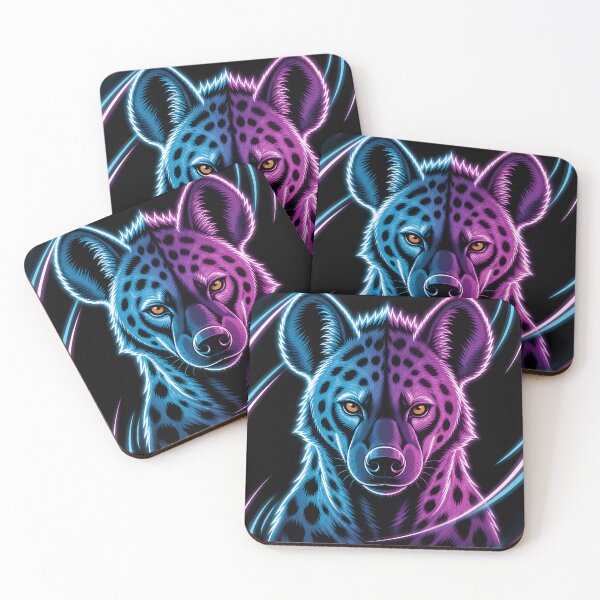 Item preview, Spotted Neon Hyena Face Art designed and sold by LuisWorks.