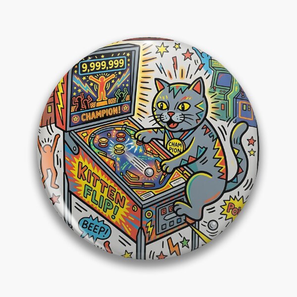 Item preview, British Shorthair Pinball Champion designed and sold by PictoVibe.