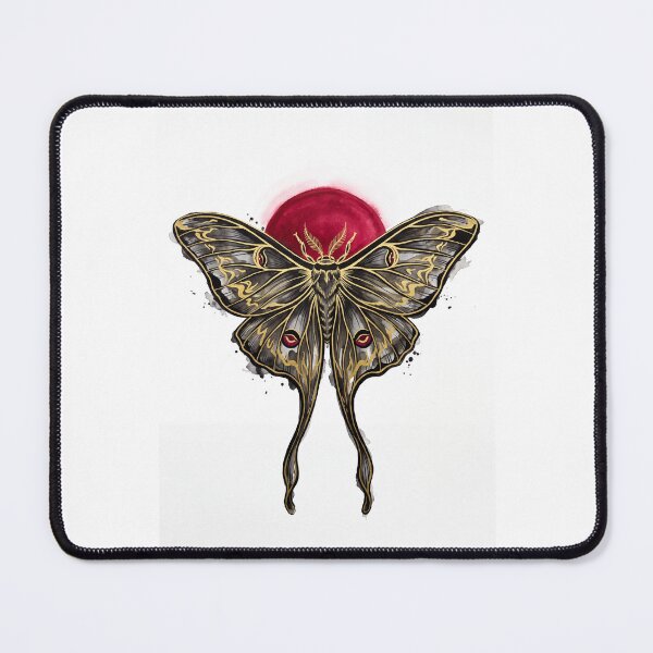 Item preview, Luna Moth with Red Moon Illustration designed and sold by Aureluxe.