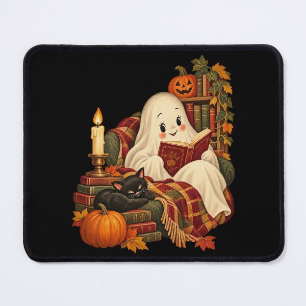 Item preview, Reading Ghost Sleeping Black Cat Armchair Book Cozy Artwork designed and sold by adiencarteras.