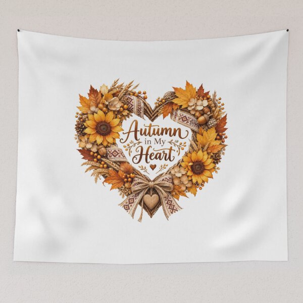 Item preview, Autumn in My Heart – Rustic Fall Wreath designed and sold by DansCreations42.