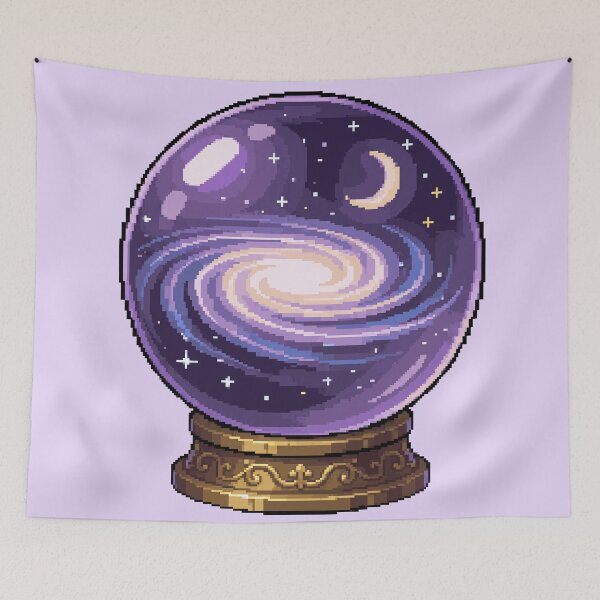 Item preview, Galaxy Crystal Ball | PixelBruja Pixel Art designed and sold by PixelBrujeria.