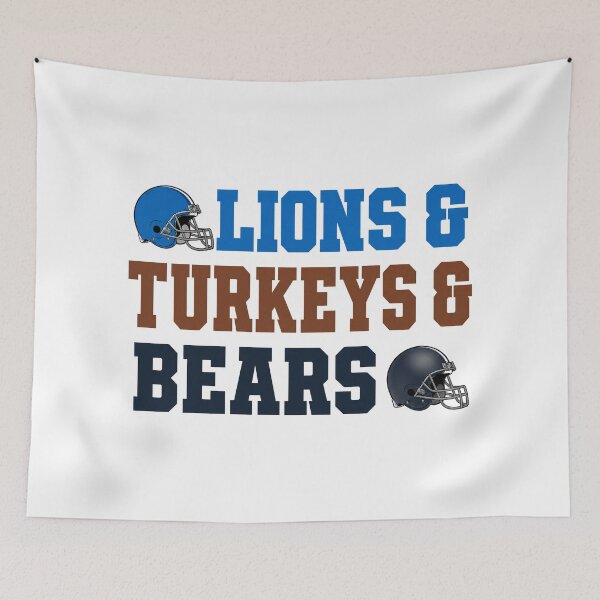 Item preview, Lions & Turkeys & Bears Thanksgiving Football designed and sold by AlexandSchum.