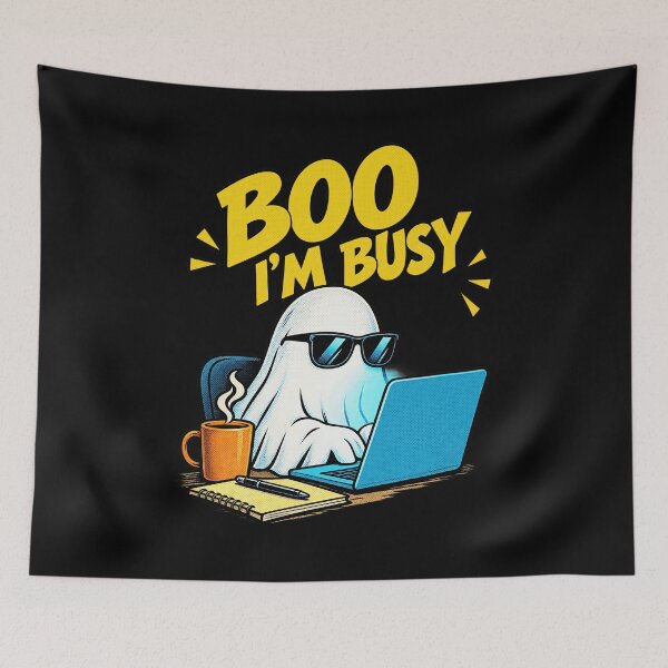 Item preview, Boo Im Busy Cool Phantom Sunglasses Laptop Remote Works designed and sold by adiencarteras.