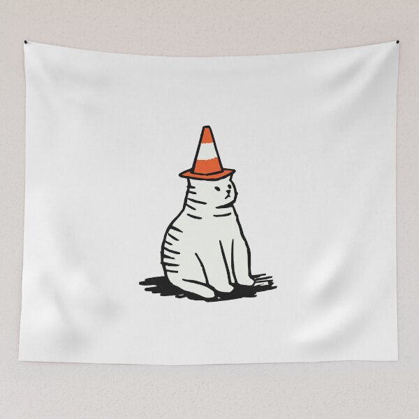 Item preview, Funny Cat In Traffic Cone Hat designed and sold by DarkThreads320.