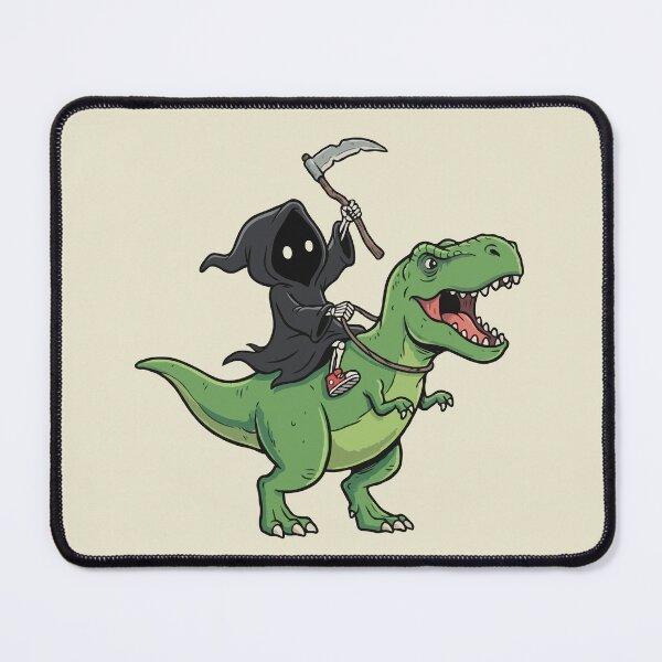 Item preview, Grim Reaper Riding Dinosaur T-Rex  designed and sold by Gkinoki.