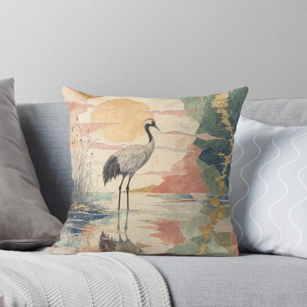 Item preview, Elegant Japanese Crane and Golden Sun Landscape designed and sold by Where to buy.