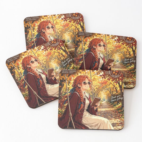 Item preview, South Korea — Nami Island — A Playful Autumn Swing Beneath a Sea of Golden Leaves designed and sold by DibujandoPorfa.