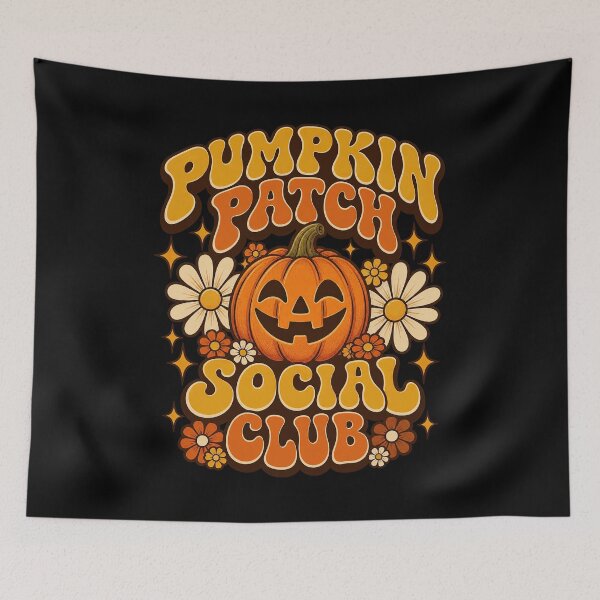 Item preview, Pumpkin Patch Social Club 70s Groovy Daisy Flower Artwork designed and sold by adiencarteras.