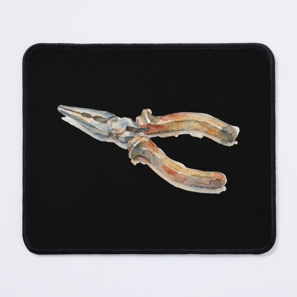 Item preview, Vintage Watercolor Needle Nose Pliers Tool Art designed and sold by bvdesignart.