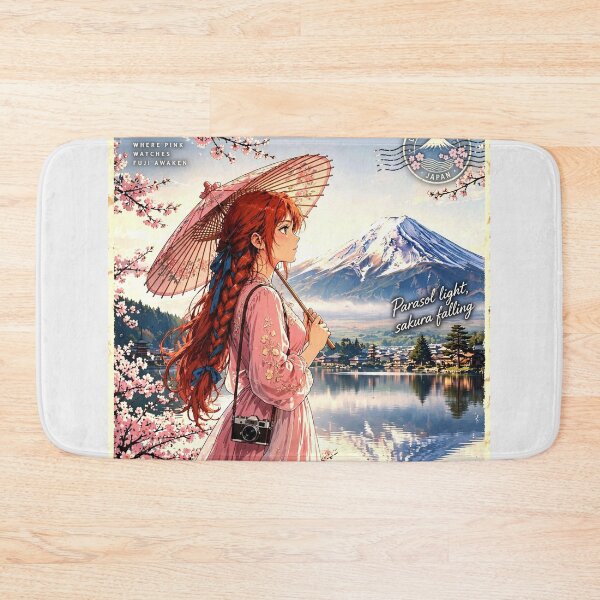 Item preview, Japan — Mount Fuji and Lake Kawaguchi — A Delicate Spring Morning Beneath Japan's Sacred Mountain designed and sold by DibujandoPorfa.