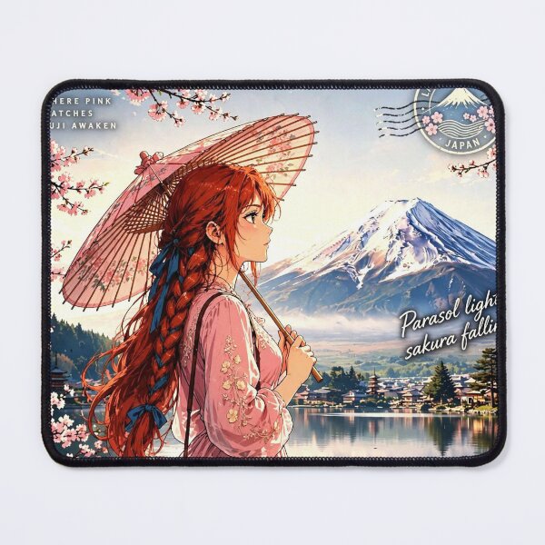 Item preview, Japan — Mount Fuji and Lake Kawaguchi — A Delicate Spring Morning Beneath Japan's Sacred Mountain designed and sold by DibujandoPorfa.