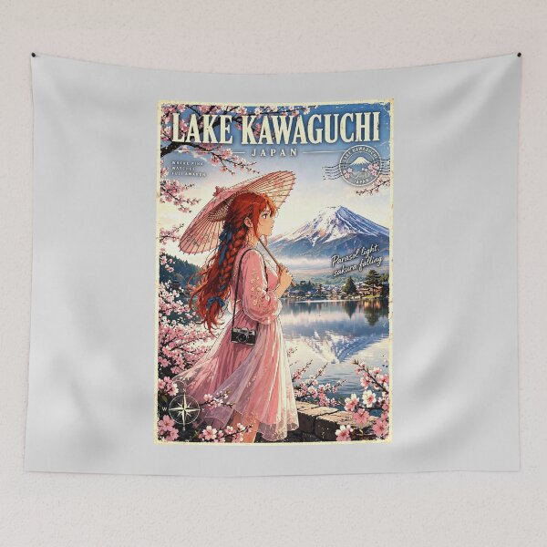 Item preview, Japan — Mount Fuji and Lake Kawaguchi — A Delicate Spring Morning Beneath Japan's Sacred Mountain designed and sold by DibujandoPorfa.