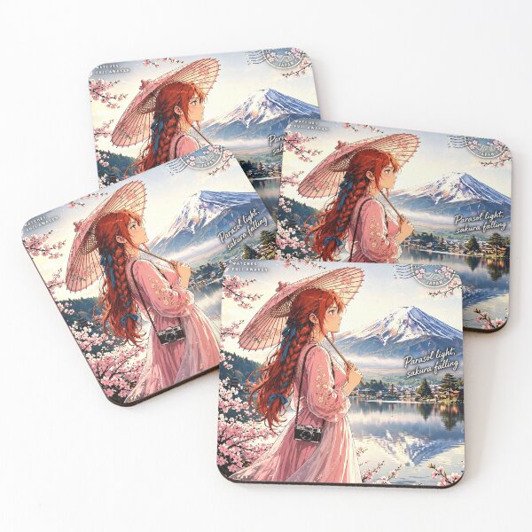 Item preview, Japan — Mount Fuji and Lake Kawaguchi — A Delicate Spring Morning Beneath Japan's Sacred Mountain designed and sold by DibujandoPorfa.