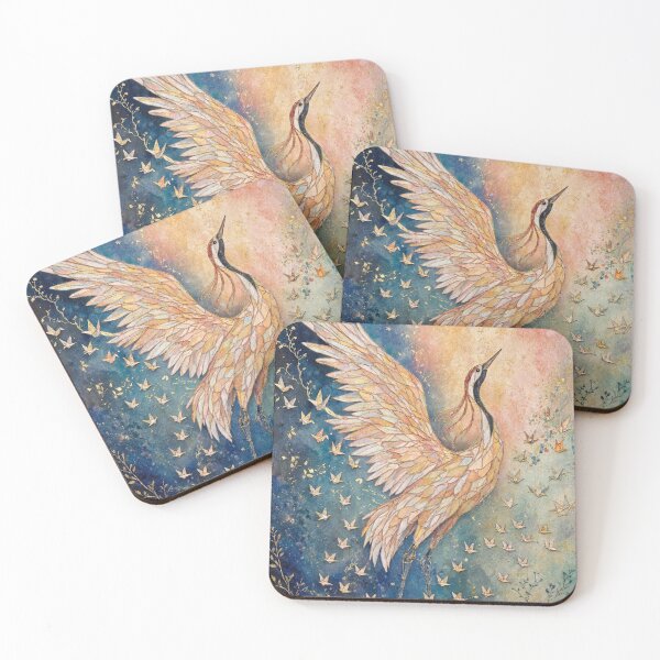 Item preview, Majestic Watercolor Crane in Celestial Flight designed and sold by Discount code.