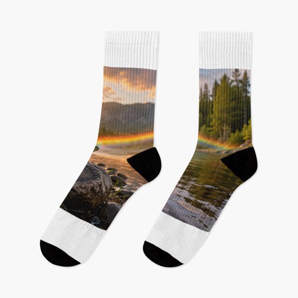 Item preview, Rainbow Mountain Lake – Inspirational Nature Landscape designed and sold by Mirgonhood.
