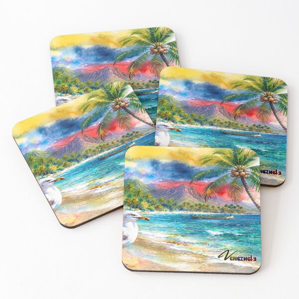 Item preview, Memories of My Coast - Caribbean Beach, Palm Trees and Seagulls designed and sold by keythxctrs.