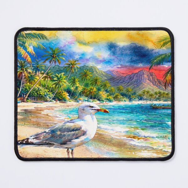 Item preview, Memories of My Coast - Caribbean Beach, Palm Trees and Seagulls designed and sold by keythxctrs.