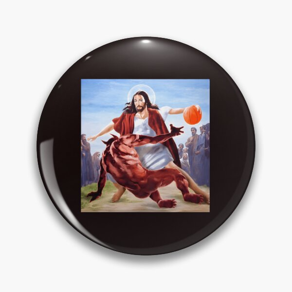 Item preview, Jesus Dunking On Devil Basketball Art designed and sold by Hector-Studio.