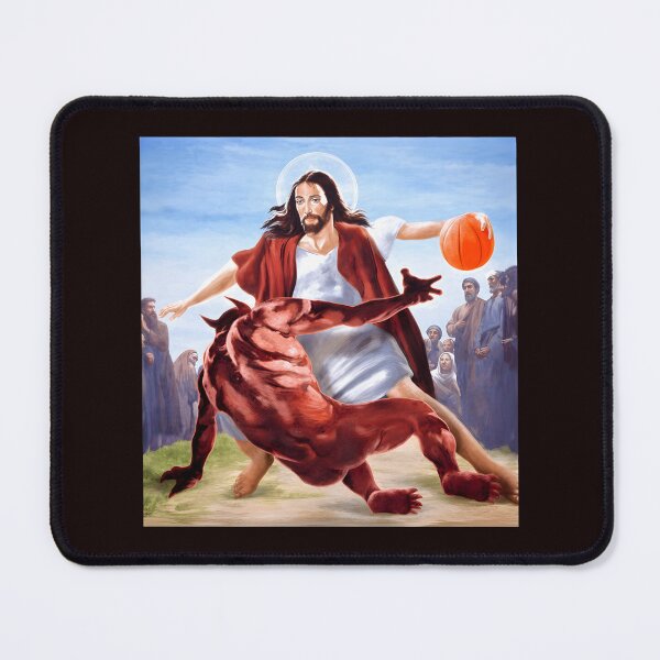 Item preview, Jesus Dunking On Devil Basketball Art designed and sold by Hector-Studio.