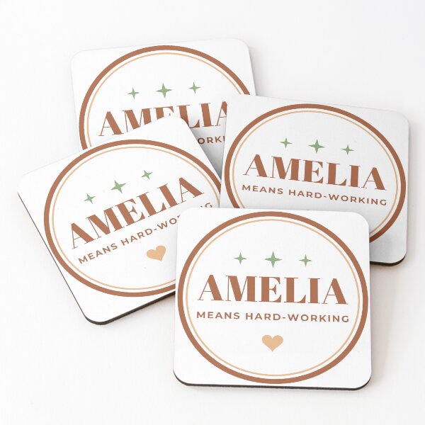 Item preview, Amelia Meaning Hard-Working – Cute Badge Name Design designed and sold by chessnegocios.