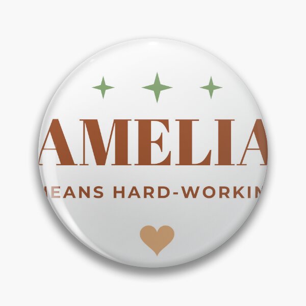 Item preview, Amelia Meaning Hard-Working – Cute Badge Name Design designed and sold by chessnegocios.