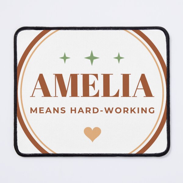 Item preview, Amelia Meaning Hard-Working – Cute Badge Name Design designed and sold by chessnegocios.