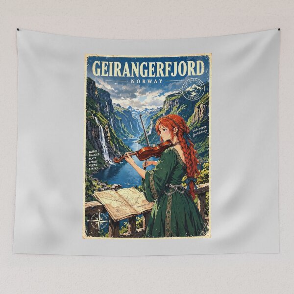 Item preview, Norway — Geirangerfjord — An Elegant Expedition Through Norway's Emerald Mountain Kingdom designed and sold by DibujandoPorfa.