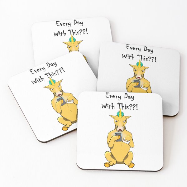 Item preview, Unicorn on the Phone - Every Day Anger designed and sold by Batmantis275.