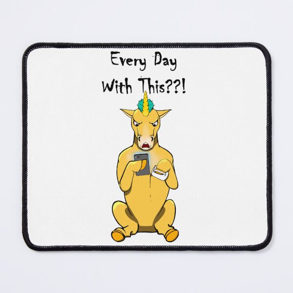 Item preview, Unicorn on the Phone - Every Day Anger designed and sold by Batmantis275.