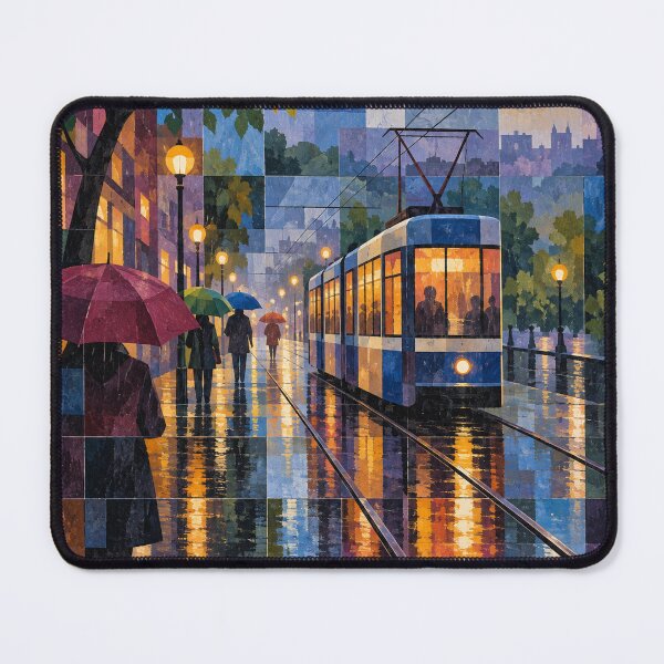 Item preview, Chisinau Tram Rain Mosaic designed and sold by aihrgdesign.