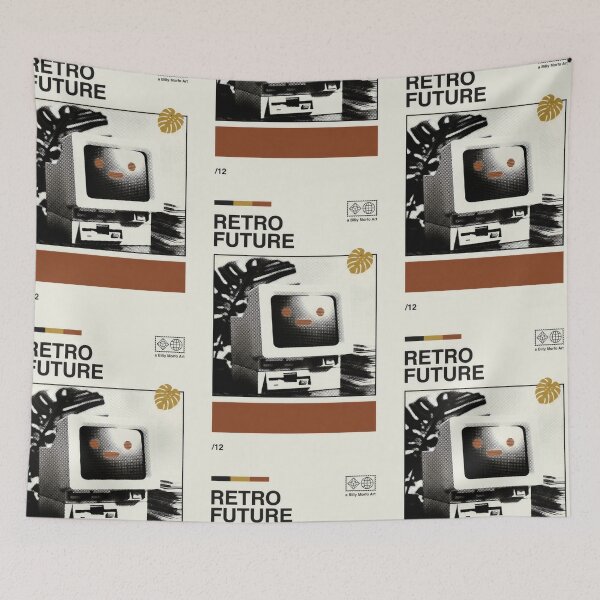Item preview, Retro Future Vintage Computer Halftone - Powered by 80s Nostalgia designed and sold by Billy Morfo™.